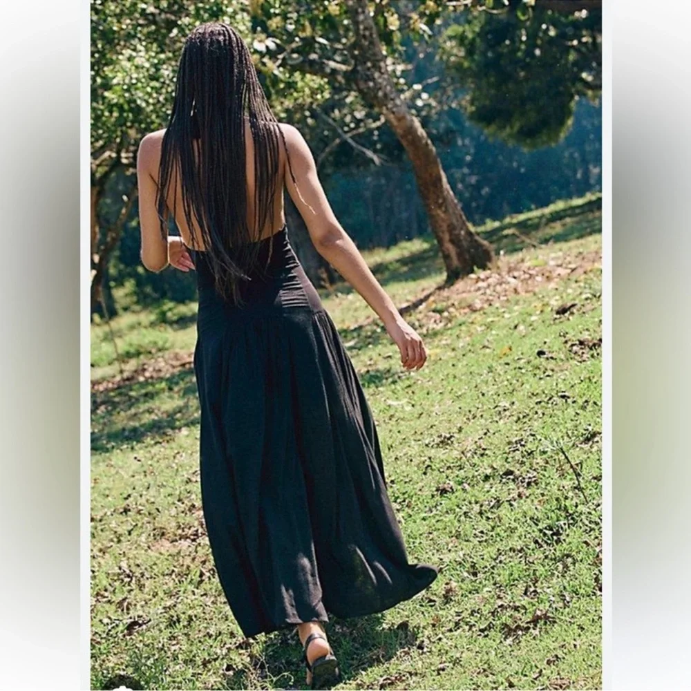 ❤️ NWT! Free People ‘Sasha Convertible Maxi Dress’ XL Black - Picture 3 of 9